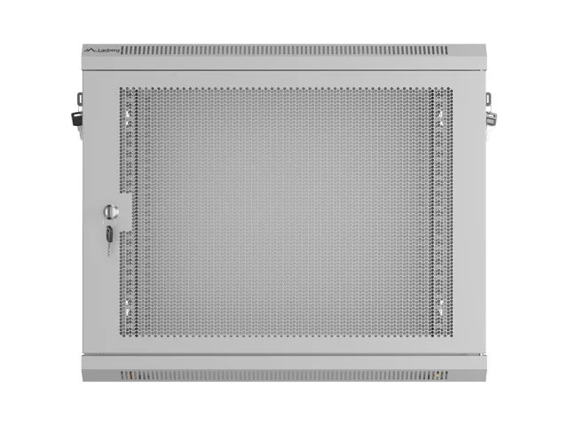 INSTALAČNÍ STOJAN 19" 9U 600X450 ŠEDÉ PERFOROVANÉ DVEŘE  (PLOCHÉ BALENÍ)