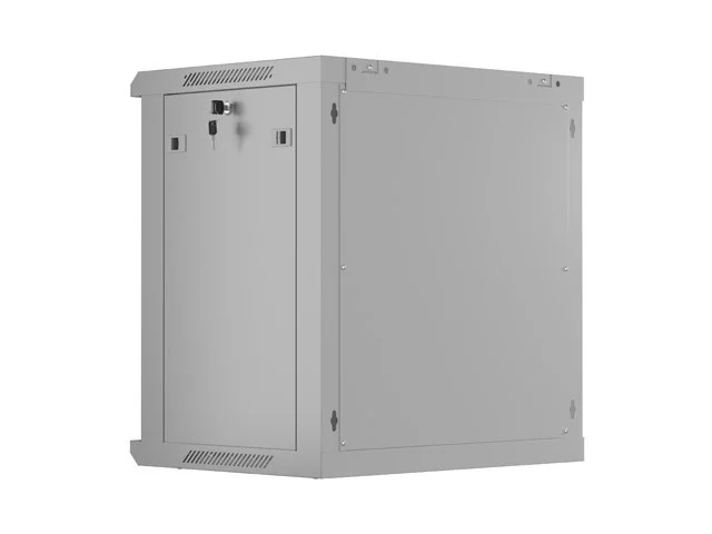INSTALAČNÍ STOJAN 19" 12U 600X450 ŠEDÉ PERFOROVANÉ DVEŘE  (PLOCHÉ BALENÍ)