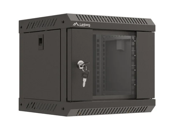 RACKOVÁ SKŘÍŇ 10" NÁSTĚNNÁ 4U/300X300 (FLAT PACK) S PROSKLENÝMI DVEŘMI ČERNÁ
