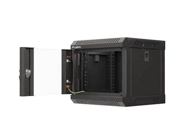 RACKOVÁ SKŘÍŇ 10" NÁSTĚNNÁ 4U/300X300 (FLAT PACK) S PROSKLENÝMI DVEŘMI ČERNÁ