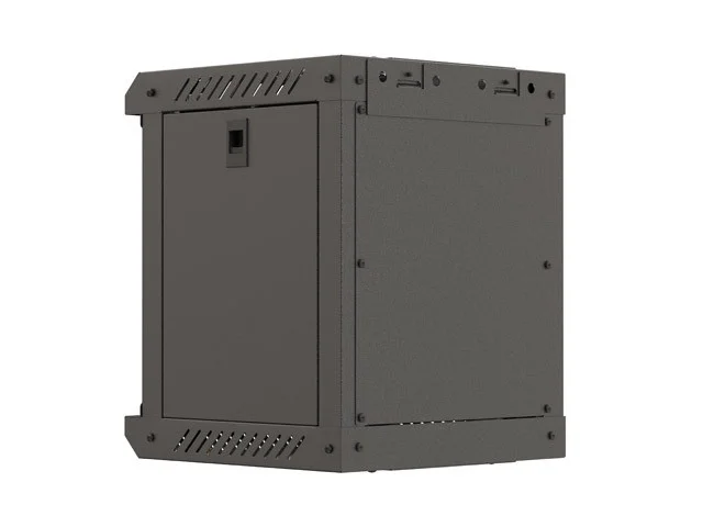 RACKOVÁ SKŘÍŇ 10" PRO MONTÁŽ NA STĚNU 6U/300X300 (FLAT PACK) S PROSKLENÝMI DVEŘMI ČERNÁ