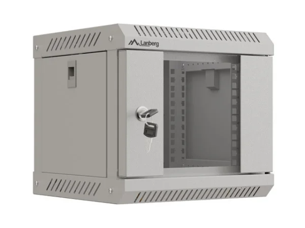 RACKOVÁ SKŘÍŇ 10" NÁSTĚNNÁ 4U/300X300 (FLAT PACK) S PROSKLENÝMI DVEŘMI ŠEDÁ