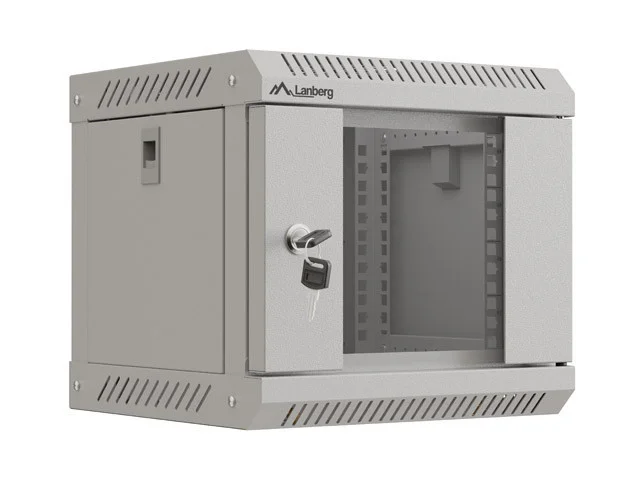 RACKOVÁ SKŘÍŇ 10" NÁSTĚNNÁ 4U/300X300 (FLAT PACK) S PROSKLENÝMI DVEŘMI ŠEDÁ