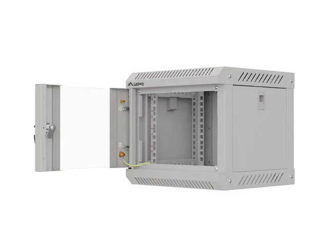 RACKOVÁ SKŘÍŇ 10" NÁSTĚNNÁ 4U/300X300 (FLAT PACK) S PROSKLENÝMI DVEŘMI ŠEDÁ