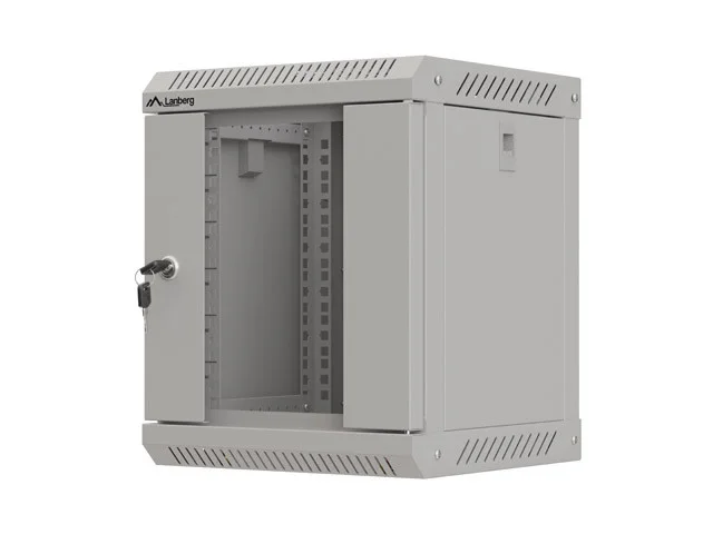 RACKOVÁ SKŘÍŇ 10" NÁSTĚNNÁ 6U/300X300 (FLAT PACK) S PROSKLENÝMI DVEŘMI ŠEDÁ