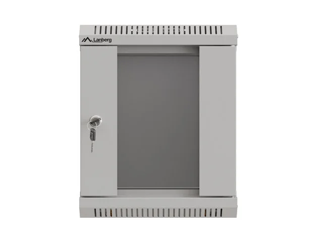RACKOVÁ SKŘÍŇ 10" NÁSTĚNNÁ 6U/300X300 (FLAT PACK) S PROSKLENÝMI DVEŘMI ŠEDÁ