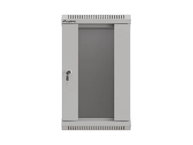 RACKOVÁ SKŘÍŇ 10" NÁSTĚNNÁ 9U/300X300 (FLAT PACK) S PROSKLENÝMI DVEŘMI ŠEDÁ