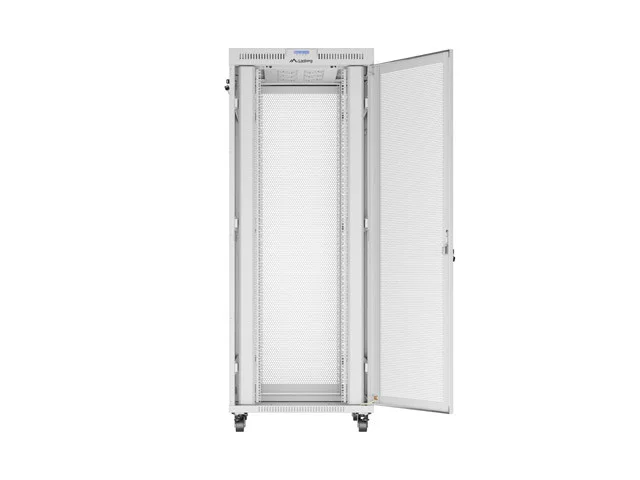 19" VOLNĚ STOJÍCÍ RACKOVÁ SKŘÍŇ 42U/800X1000 (FLAT PACK) SE SÍŤOVANÝMI DVEŘMI LCD ŠEDÁ