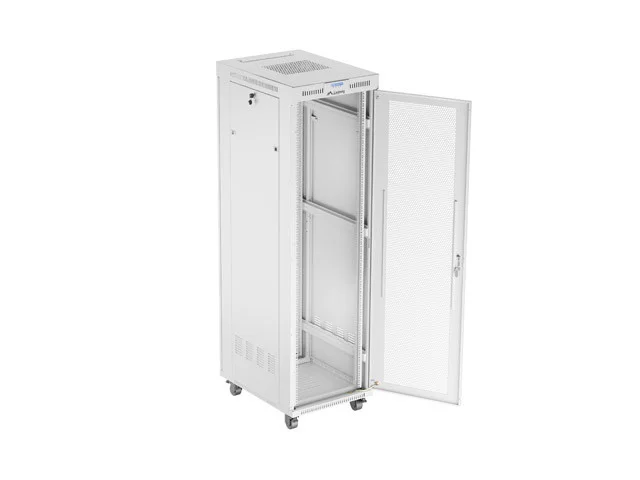 19" VOLNĚ STOJÍCÍ RACKOVÁ SKŘÍŇ 42U/600X800 (FLAT PACK) SE SÍŤOVANÝMI DVEŘMI LCD ŠEDÁ