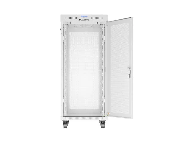 RACKOVÁ SKŘÍŇ 19" VOLNĚ STOJÍCÍ 27U/600X800 (FLAT PACK) SE SÍŤOVANÝMI DVEŘMI LCD ŠEDÁ