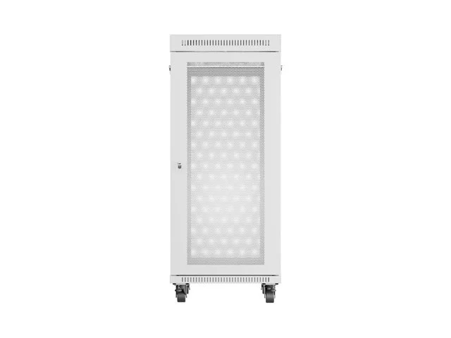 RACKOVÁ SKŘÍŇ 19" VOLNĚ STOJÍCÍ 27U/600X800 (FLAT PACK) SE SÍŤOVANÝMI DVEŘMI LCD ŠEDÁ