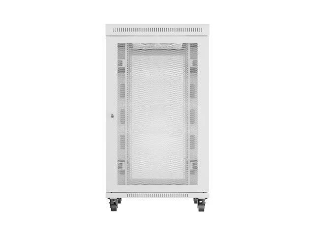 RACKOVÁ SKŘÍŇ 19" VOLNĚ STOJÍCÍ 27U/800X1000 (FLAT PACK) SE SÍŤOVÝMI DVEŘMI LCD ŠEDÁ