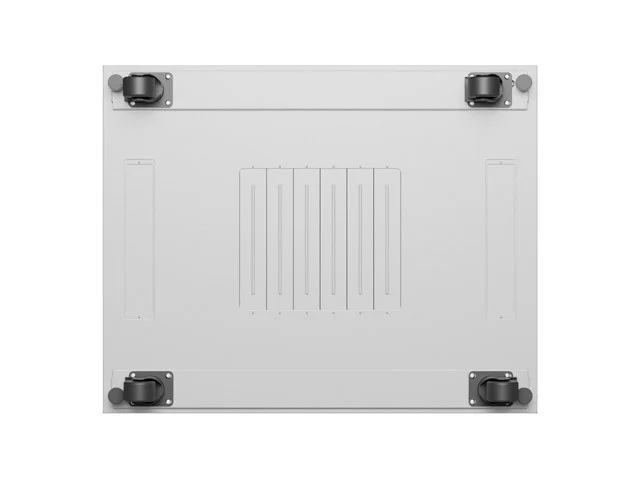 RACKOVÁ SKŘÍŇ 19" VOLNĚ STOJÍCÍ 27U/800X1000 (FLAT PACK) SE SÍŤOVÝMI DVEŘMI LCD ŠEDÁ