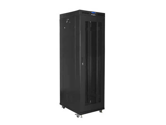 19" VOLNĚ STOJÍCÍ RACKOVÁ SKŘÍŇ 42U/800X800 (FLAT PACK) SE SÍŤOVÝMI DVEŘMI LCD ČERNÁ