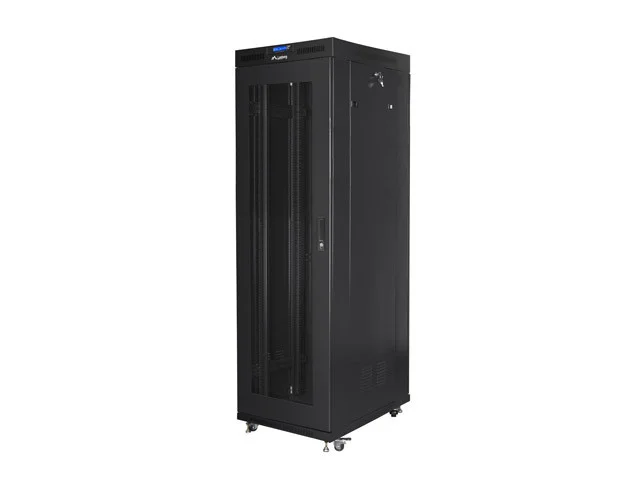 19" VOLNĚ STOJÍCÍ RACKOVÁ SKŘÍŇ 42U/800X800 (FLAT PACK) SE SÍŤOVÝMI DVEŘMI LCD ČERNÁ