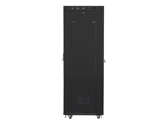 19" VOLNĚ STOJÍCÍ RACKOVÁ SKŘÍŇ 42U/800X800 (FLAT PACK) SE SÍŤOVÝMI DVEŘMI LCD ČERNÁ