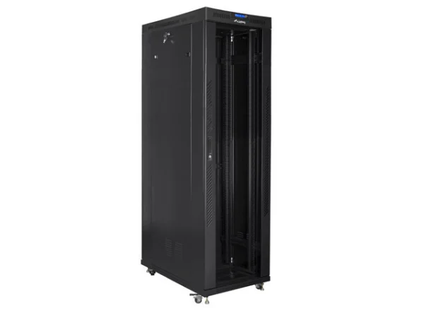 19" VOLNĚ STOJÍCÍ RACKOVÁ SKŘÍŇ 42U/600X1200 (FLAT PACK) S PROSKLENÝMI DVEŘMI LCD ČERNÁ