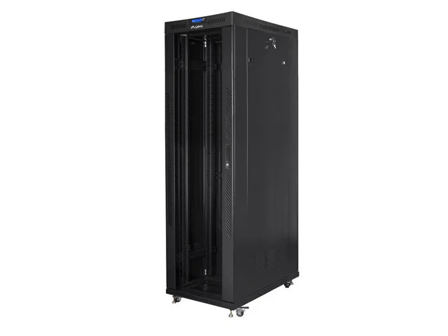 19" VOLNĚ STOJÍCÍ RACKOVÁ SKŘÍŇ 42U/600X1200 (FLAT PACK) S PROSKLENÝMI DVEŘMI LCD ČERNÁ