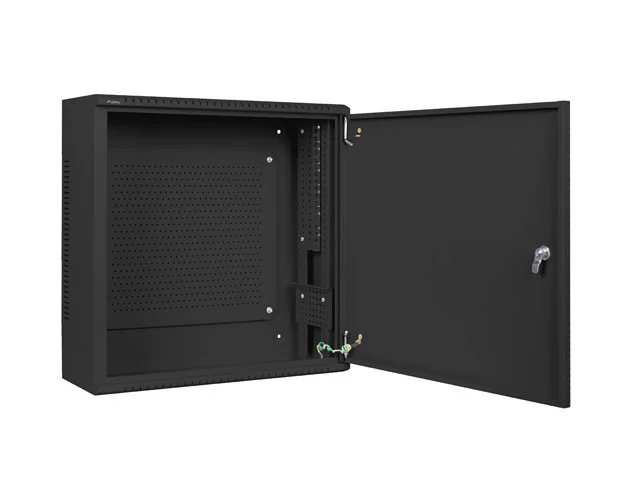 19" RACKOVÁ SKŘÍŇ PRO MONTÁŽ NA STĚNU 6U+3U/540X200 NÍZKOPROFILOVÁ ČERNÁ  (SMONTOVANÁ)