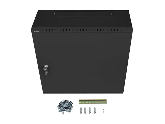 19" RACKOVÁ SKŘÍŇ PRO MONTÁŽ NA STĚNU 6U+3U/540X200 NÍZKOPROFILOVÁ ČERNÁ  (SMONTOVANÁ)