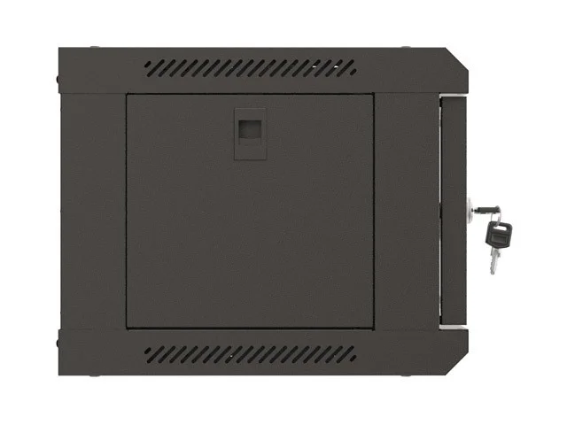 RACKOVÁ SKŘÍŇ 19" NÁSTĚNNÁ 4U/540X350 (FLAT PACK) S PROSKLENÝMI DVEŘMI ČERNÁ