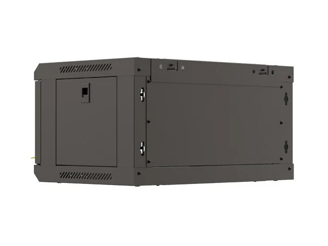 RACKOVÁ SKŘÍŇ 19" NÁSTĚNNÁ 4U/540X350 (FLAT PACK) S PROSKLENÝMI DVEŘMI ČERNÁ