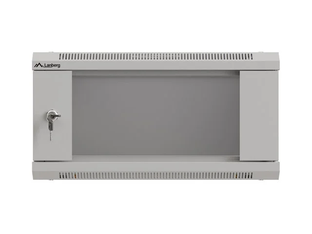 RACKOVÁ SKŘÍŇ 19" NÁSTĚNNÁ 4U/540X350 (FLAT PACK) S PROSKLENÝMI DVEŘMI ŠEDÁ