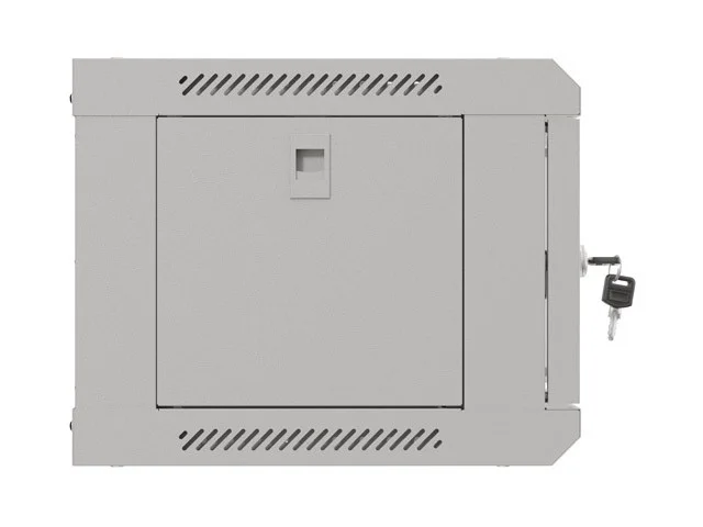RACKOVÁ SKŘÍŇ 19" NÁSTĚNNÁ 4U/540X350 (FLAT PACK) S PROSKLENÝMI DVEŘMI ŠEDÁ