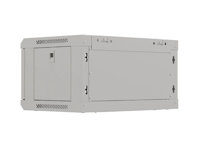 RACKOVÁ SKŘÍŇ 19" NÁSTĚNNÁ 4U/540X350 (FLAT PACK) S PROSKLENÝMI DVEŘMI ŠEDÁ