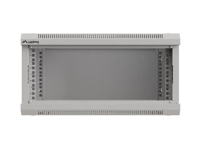 RACKOVÁ SKŘÍŇ 19" NÁSTĚNNÁ 4U/540X350 (FLAT PACK) S PROSKLENÝMI DVEŘMI ŠEDÁ