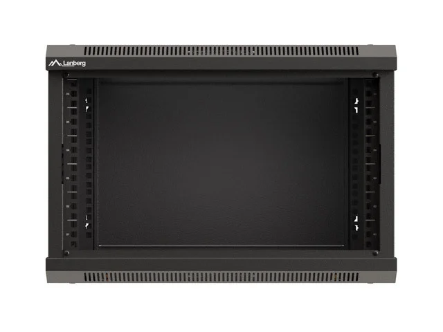 19" RACKOVÁ SKŘÍŇ PRO MONTÁŽ NA STĚNU 6U/540X350 (FLAT PACK) S PROSKLENÝMI DVEŘMI ČERNÁ
