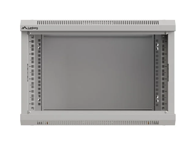 19" RACKOVÁ SKŘÍŇ PRO MONTÁŽ NA STĚNU 6U/540X350 (FLAT PACK) S PROSKLENÝMI DVEŘMI ŠEDÁ