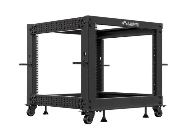 OTEVŘENÝ RACK 9U 19" 600X600-1100 NASTAVITELNÝ ČERNÝ