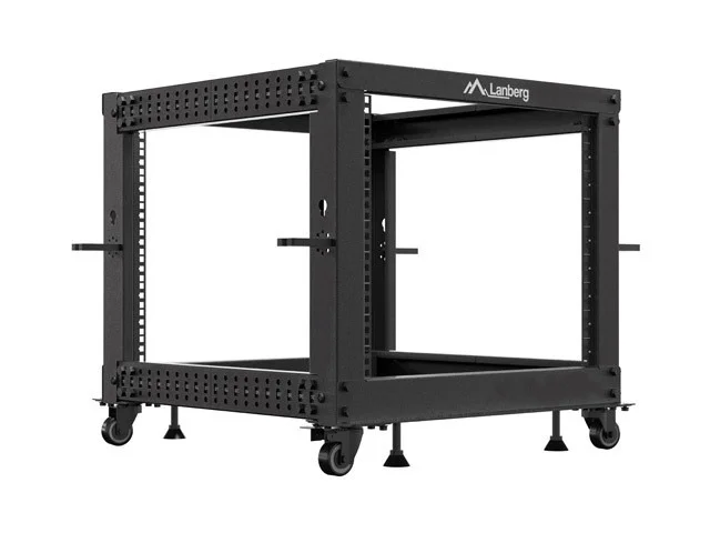 OTEVŘENÝ RACK 9U 19" 600X600-1100 NASTAVITELNÝ ČERNÝ