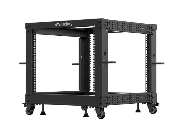 OTEVŘENÝ RACK 9U 19" 600X600-1100 NASTAVITELNÝ ČERNÝ