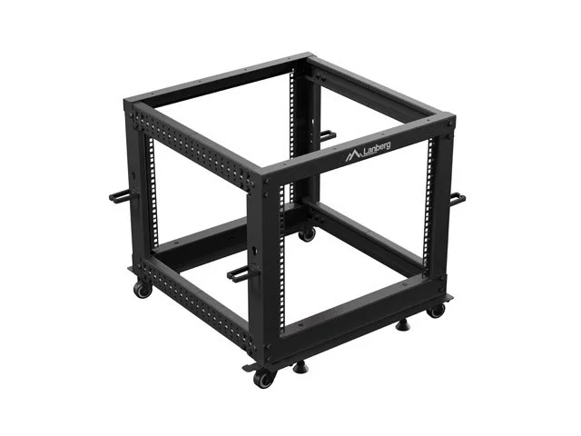 OTEVŘENÝ RACK 9U 19" 600X600-1100 NASTAVITELNÝ ČERNÝ