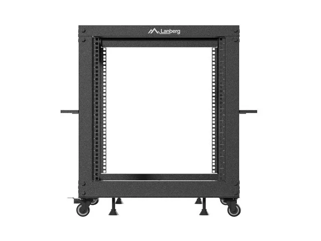 OTEVŘENÝ RACK 12U 19" 600X600-1100 NASTAVITELNÝ ČERNÝ