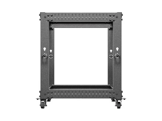 OTEVŘENÝ RACK 12U 19" 600X600-1100 NASTAVITELNÝ ČERNÝ