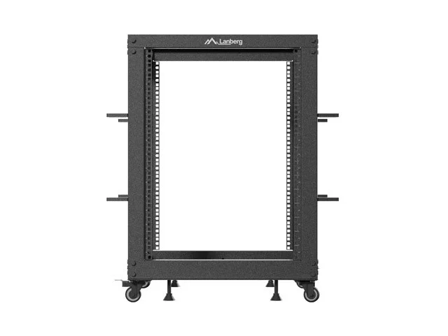 OTEVŘENÝ RACK 15U 19" 600X600-1100 NASTAVITELNÝ ČERNÝ