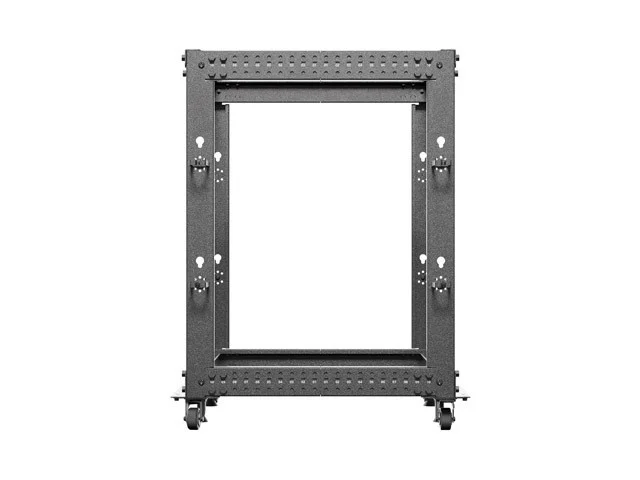 OTEVŘENÝ RACK 15U 19" 600X600-1100 NASTAVITELNÝ ČERNÝ