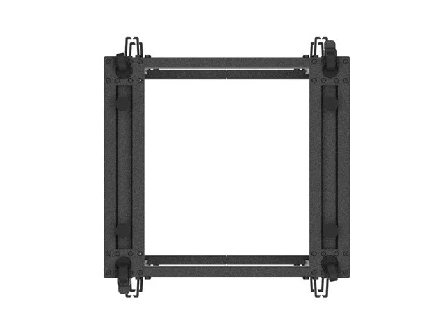 OTEVŘENÝ RACK 15U 19" 600X600-1100 NASTAVITELNÝ ČERNÝ