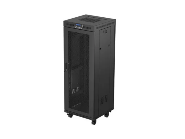19" VOLNĚ STOJÍCÍ RACKOVÁ SKŘÍŇ 32U/600X600 (FLAT PACK) SE SÍŤOVÝMI DVEŘMI LCD ČERNÁ