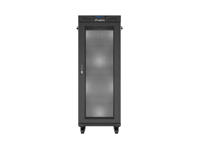 19" VOLNĚ STOJÍCÍ RACKOVÁ SKŘÍŇ 32U/600X600 (FLAT PACK) SE SÍŤOVÝMI DVEŘMI LCD ČERNÁ
