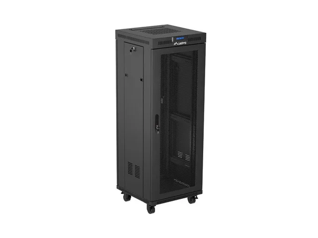 19" VOLNĚ STOJÍCÍ RACKOVÁ SKŘÍŇ 32U/600X600 (FLAT PACK) SE SÍŤOVÝMI DVEŘMI LCD ČERNÁ