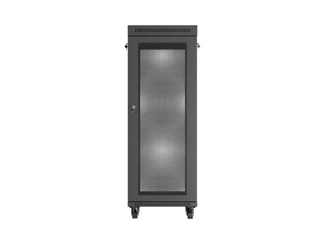 19" VOLNĚ STOJÍCÍ RACKOVÁ SKŘÍŇ 32U/600X600 (FLAT PACK) SE SÍŤOVÝMI DVEŘMI LCD ČERNÁ