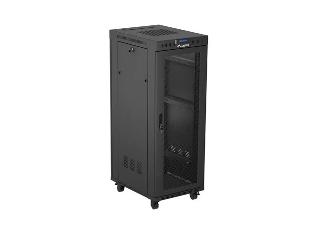 19" VOLNĚ STOJÍCÍ RACKOVÁ SKŘÍŇ 32U/600X800 (FLAT PACK) SE SÍŤOVÝMI DVEŘMI LCD ČERNÁ
