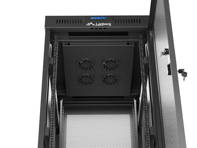 19" VOLNĚ STOJÍCÍ RACKOVÁ SKŘÍŇ 32U/600X800 (FLAT PACK) SE SÍŤOVÝMI DVEŘMI LCD ČERNÁ