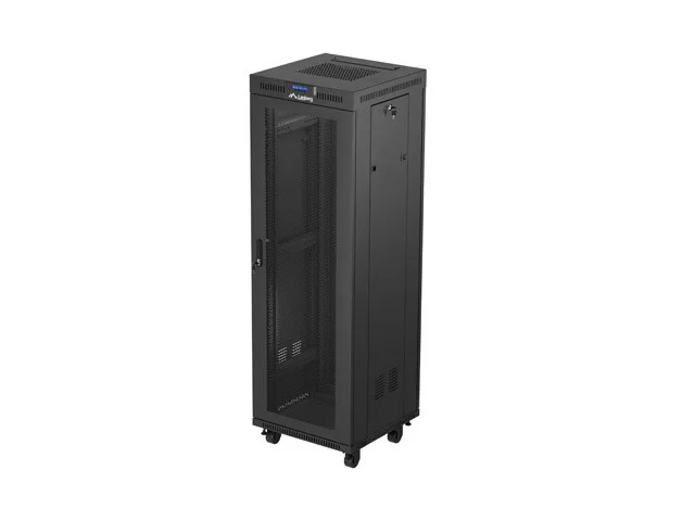 19" VOLNĚ STOJÍCÍ RACKOVÁ SKŘÍŇ 37U/600X600 (FLAT PACK) SE SÍŤOVÝMI DVEŘMI LCD ČERNÁ