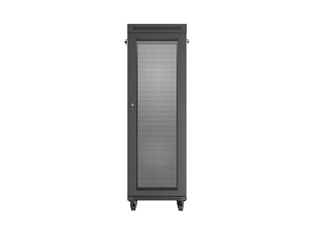 19" VOLNĚ STOJÍCÍ RACKOVÁ SKŘÍŇ 37U/600X600 (FLAT PACK) SE SÍŤOVÝMI DVEŘMI LCD ČERNÁ