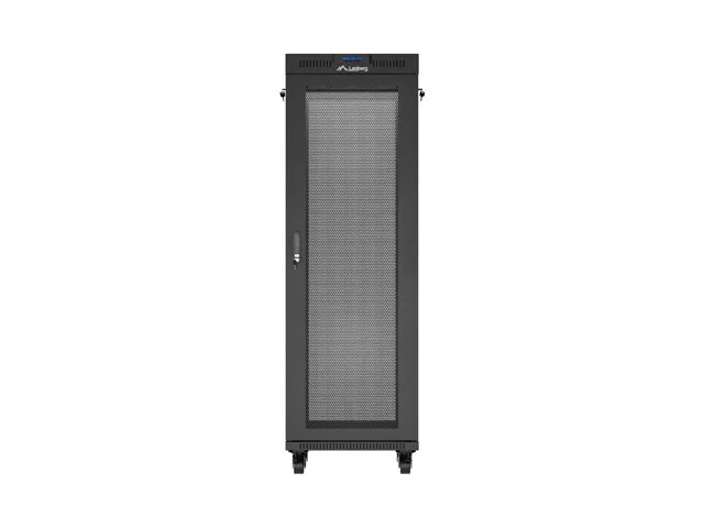 19" VOLNĚ STOJÍCÍ RACKOVÁ SKŘÍŇ 37U/600X600 (FLAT PACK) SE SÍŤOVÝMI DVEŘMI LCD ČERNÁ